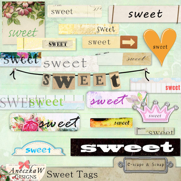 Sweet tags by AneczkaW - Click Image to Close
