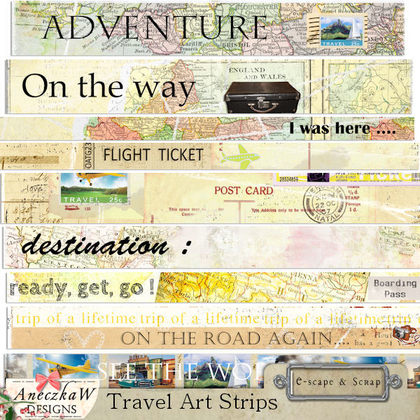 Travel Art Strips by AneczkaW - Click Image to Close