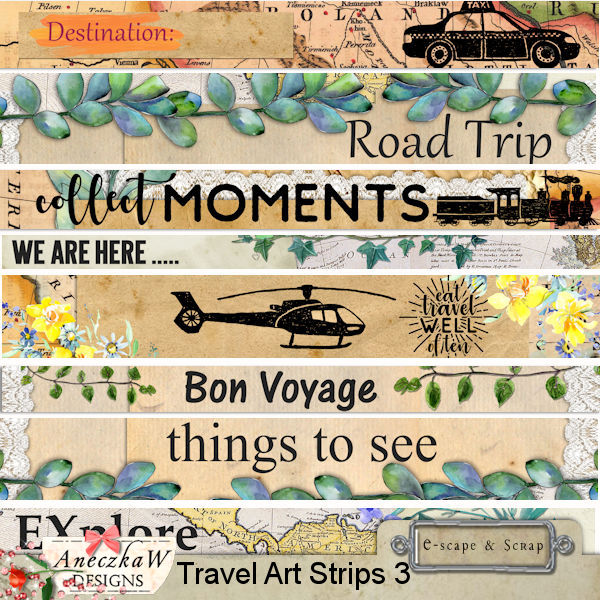 Travel Art Strips 3 by AneczkaW - Click Image to Close