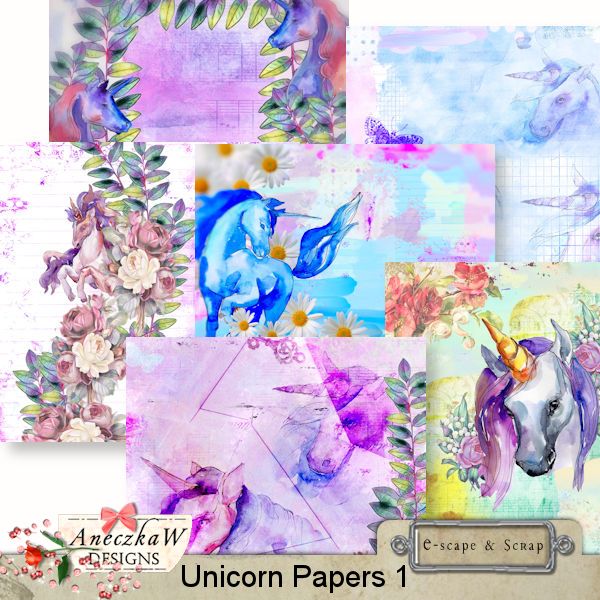 Unicorn Papers 1 by AneczkaW - Click Image to Close