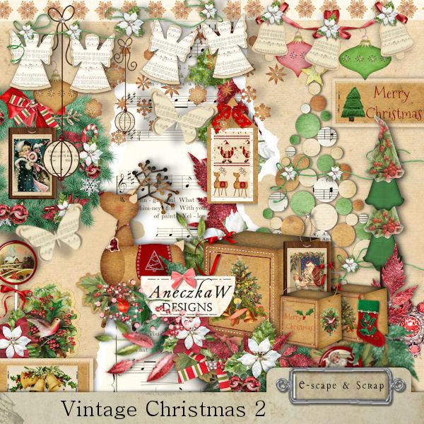Vintage Christmas 2 by AneczkaW - Click Image to Close