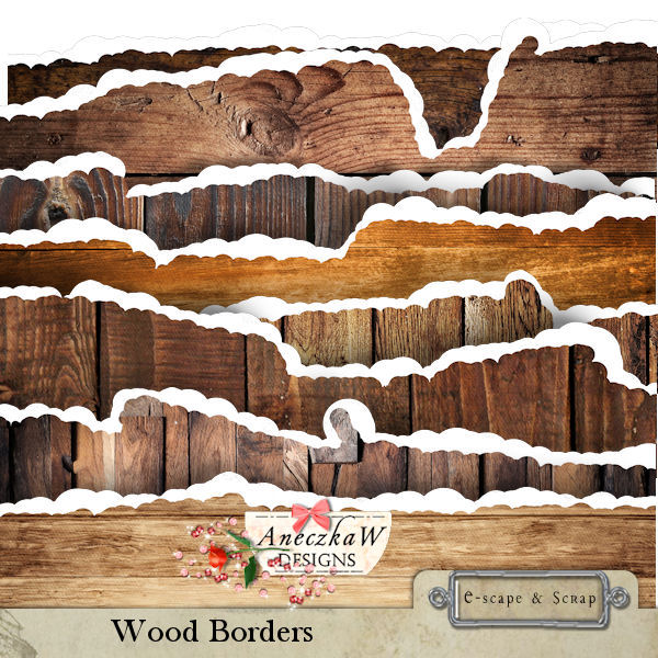 Wood Borders by AneczkaW - Click Image to Close