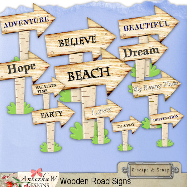 Wooden Road Signs by AneczkaW - Click Image to Close