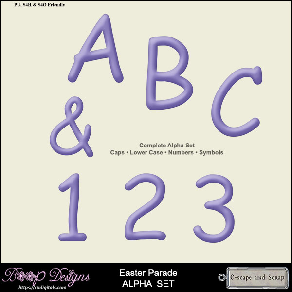 Easter Parade ALPHA - Monograms by Boop Designs - Click Image to Close