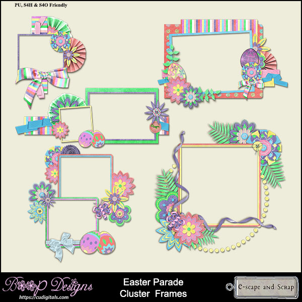 Easter Parade Cluster Frames by Boop Designs - Click Image to Close