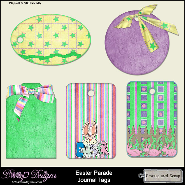 Easter Parade Tags 01 by Boop Designs - Click Image to Close