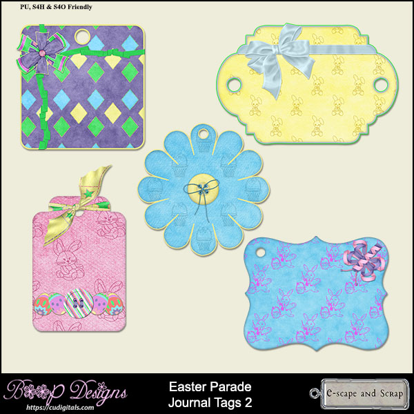 Easter Parade Tags 02 by Boop Designs - Click Image to Close