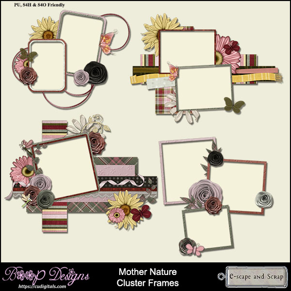 Mother Nature Cluster Frames by Boop Designs - Click Image to Close
