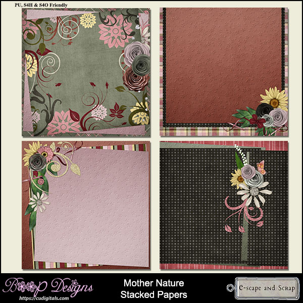 Mother Nature Stacked Papers by Boop Designs - Click Image to Close