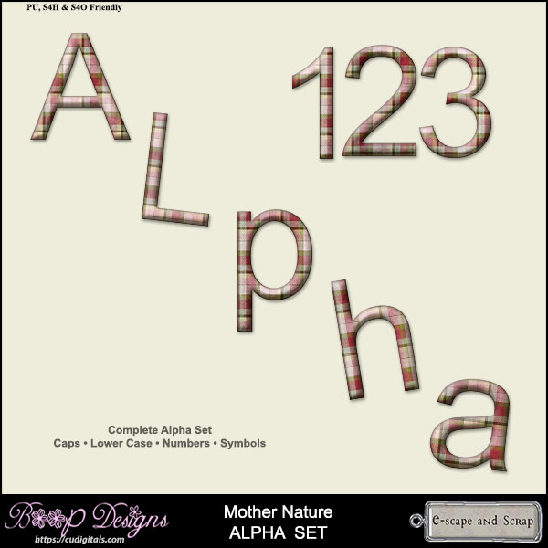 Mother Nature ALPHA - Monograms by Boop Designs - Click Image to Close