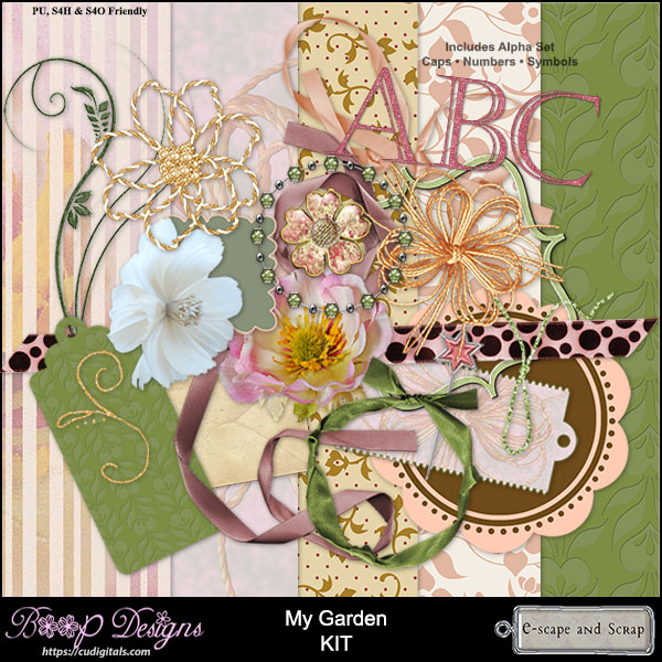 My Garden Mini Scrap Kit by Boop Designs - Click Image to Close