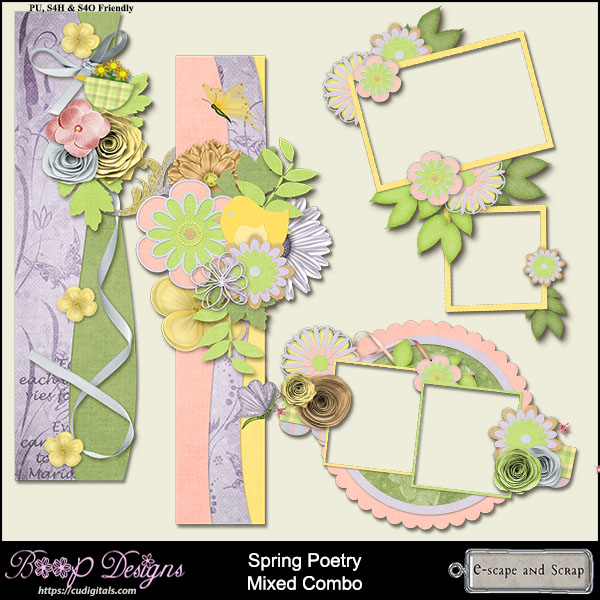 Spring Poetry Cluster Combos by Boop Designs - Click Image to Close