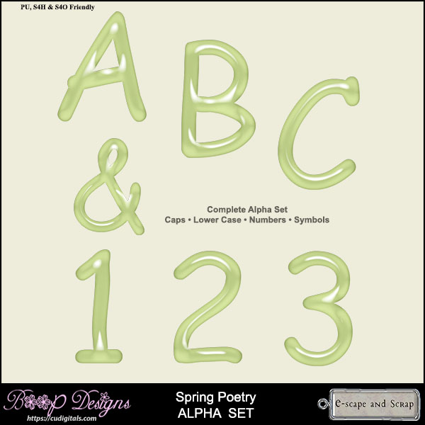 Spring Poetry ALPHA - Monograms by Boop Designs - Click Image to Close