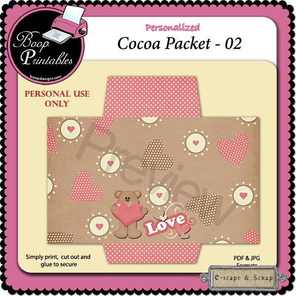 Holiday Cocoa Packets 02 by Boop Printable Designs - Click Image to Close