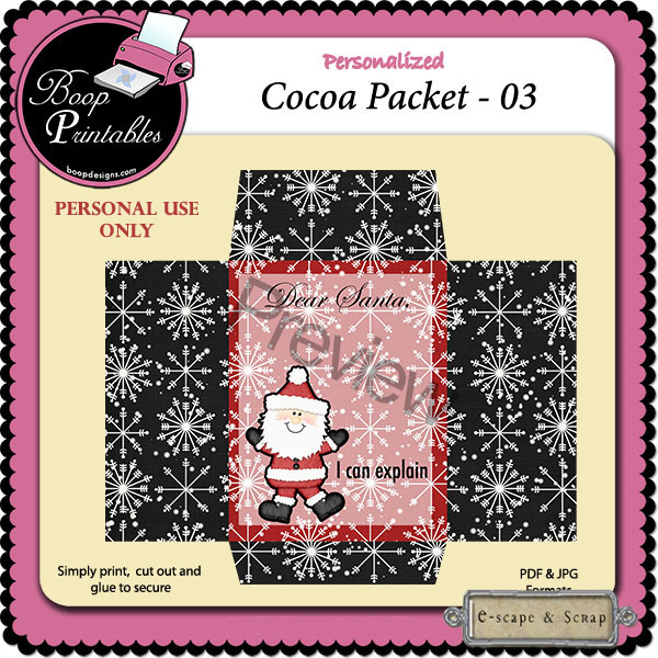 Holiday Cocoa Packets 03 by Boop Printable Designs - Click Image to Close