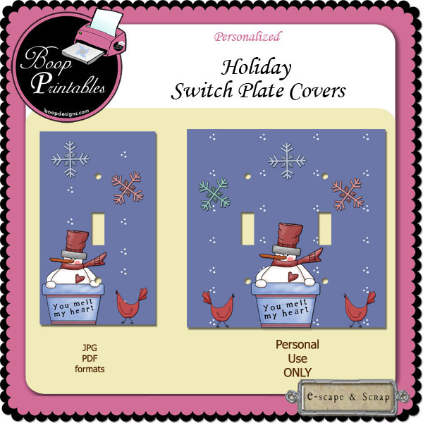 Holiday Switch Plate Covers 01 by Boop Printable Designs - Click Image to Close