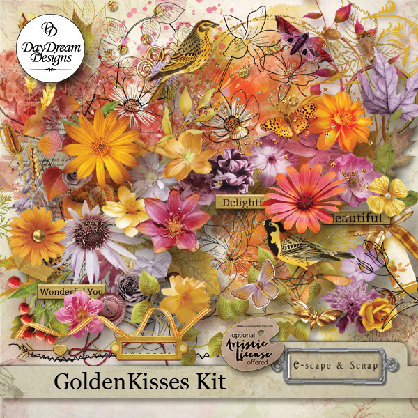 Golden Kisses Kit by Daydream Designs - Click Image to Close
