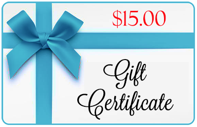 $15 Gift Certificate - Click Image to Close