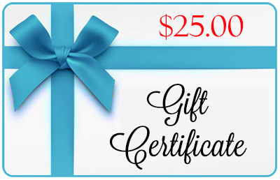 $25 Gift Certificate - Click Image to Close