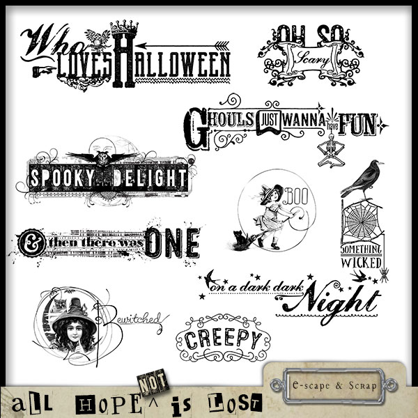 All Hope is NOT Lost Word Art ABR Brush Set 2 by Julie Mead - Click Image to Close