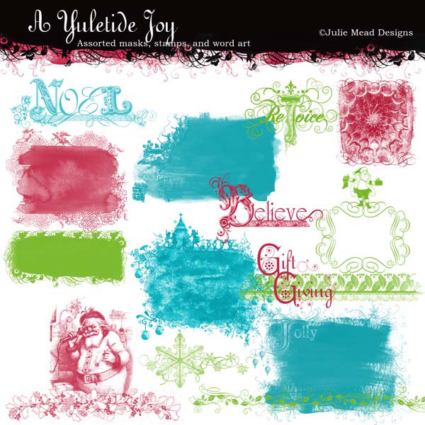A Yuletide Joy ABR Brush and Stamp set by Julie Mead - Click Image to Close