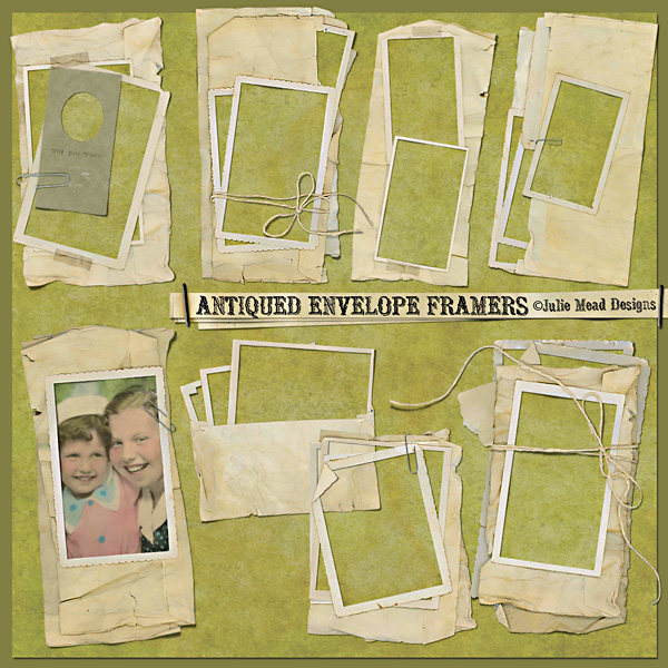 Antiqued Envelope Framers by Julie Mead - Click Image to Close