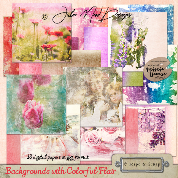 Colorful Flair Backgrounds by Julie Mead - Click Image to Close