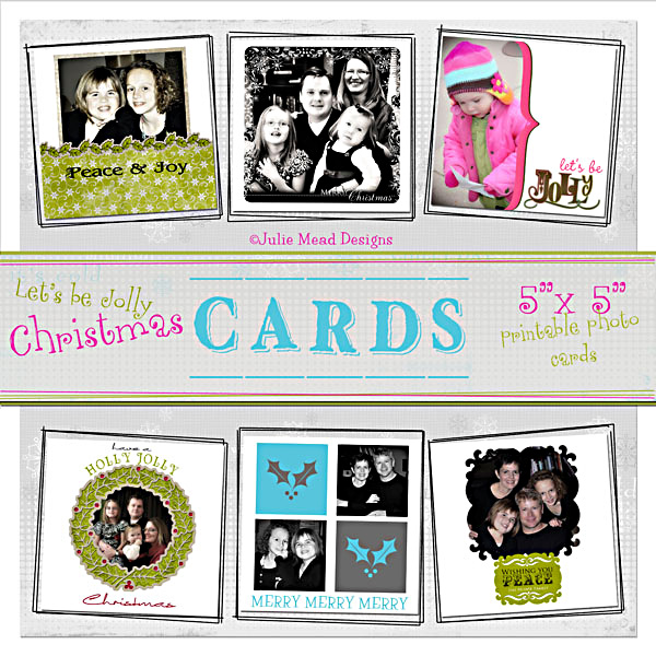 Let Us Be Jolly Christmas Cards by Julie Mead - Click Image to Close