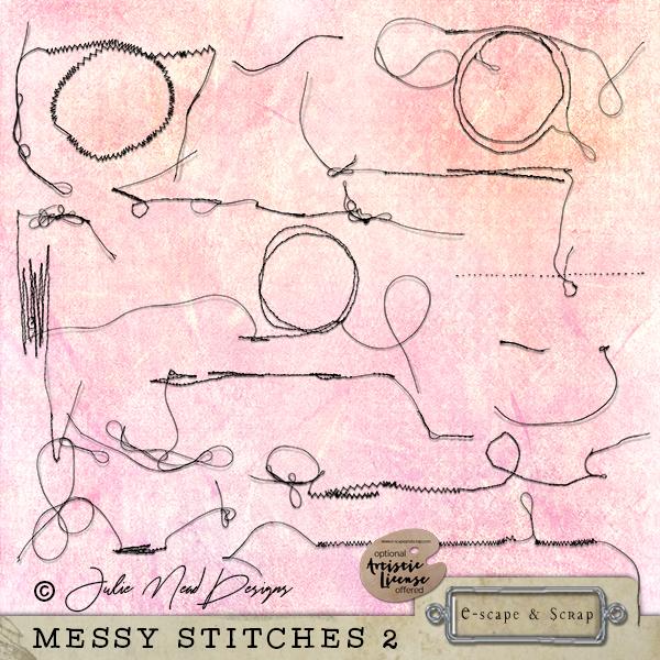 Messy Stitches 2 by Julie Mead - Click Image to Close