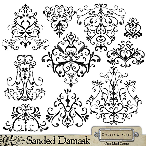 Sanded Damask by Julie Mead - Click Image to Close