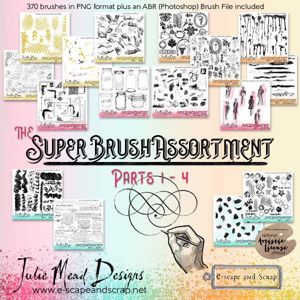 The Super Brush Assortment Collection Parts 1-4 by Julie Mead - Click Image to Close