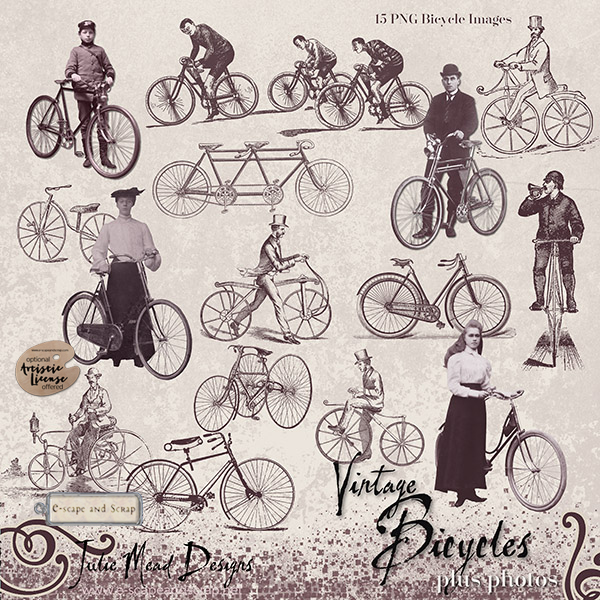 Vintage Bicycles by Julie Mead - Click Image to Close
