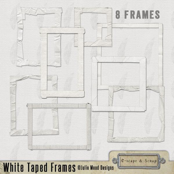 White Taped Frames by Julie Mead