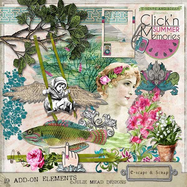 Clickn Summer Memories Elements Addon by Julie Mead