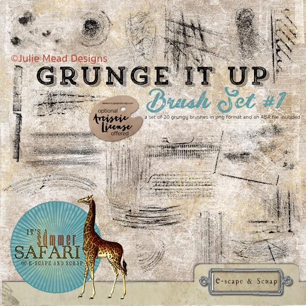 A Summer Safari Grunge It Up Brush Set 1 by Julie Mead