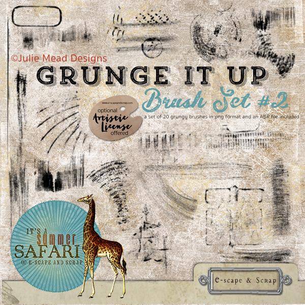 A Summer Safari Grunge It Up Brush Set 2 by Julie Mead
