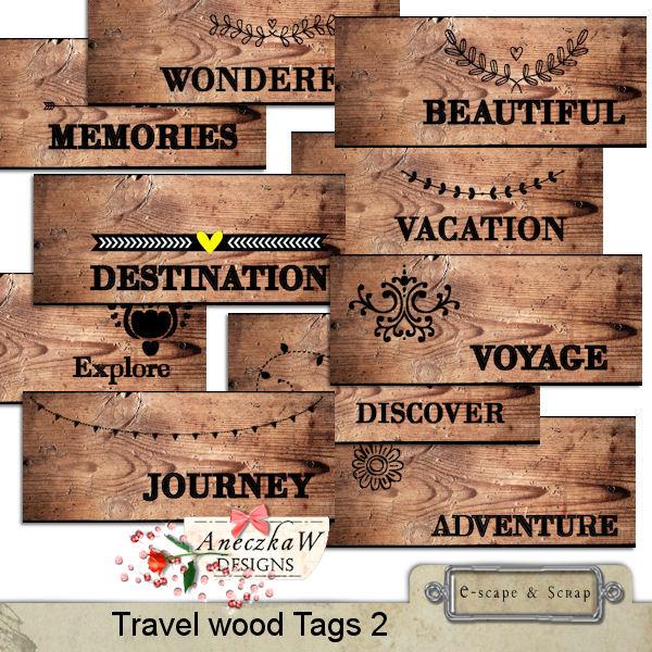 Travel wood tags 2 by AneczkaW