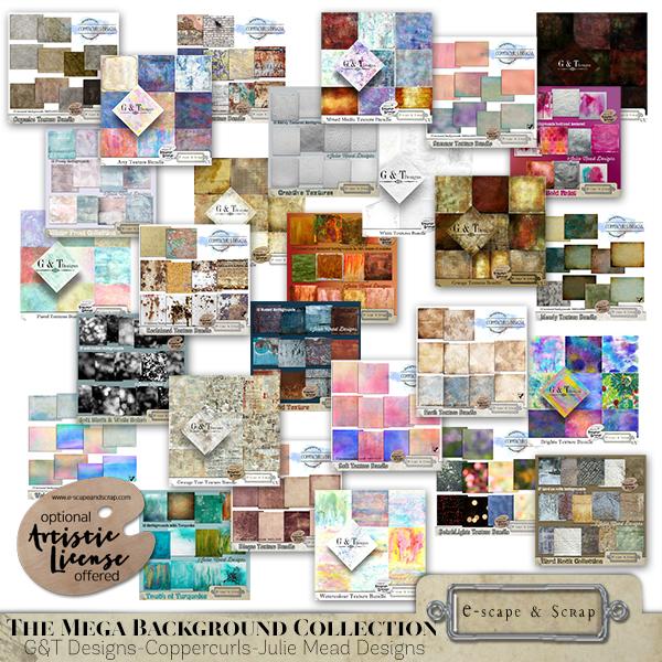 The Mega 300 Background Collection with BONUSES by Julie Mead