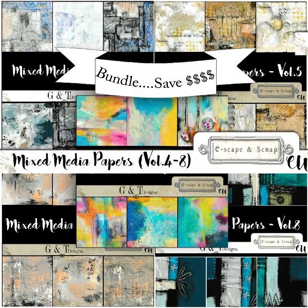 Mixed Media Papers - Bundle 4-8