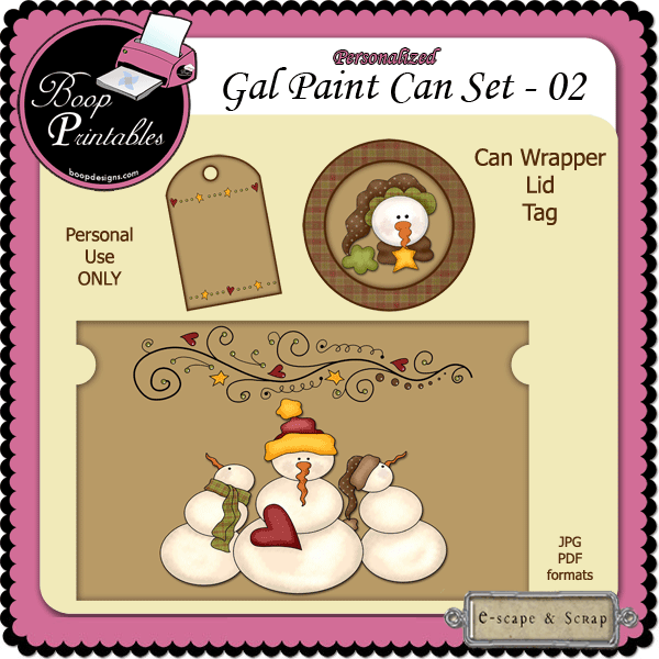 Winter Gal Paint Can Wrapper 01 by Boop Printable Designs