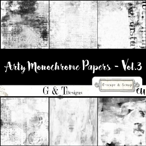 Arty Monochrome Papers 3