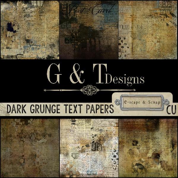 Dark Grunge Text Papers