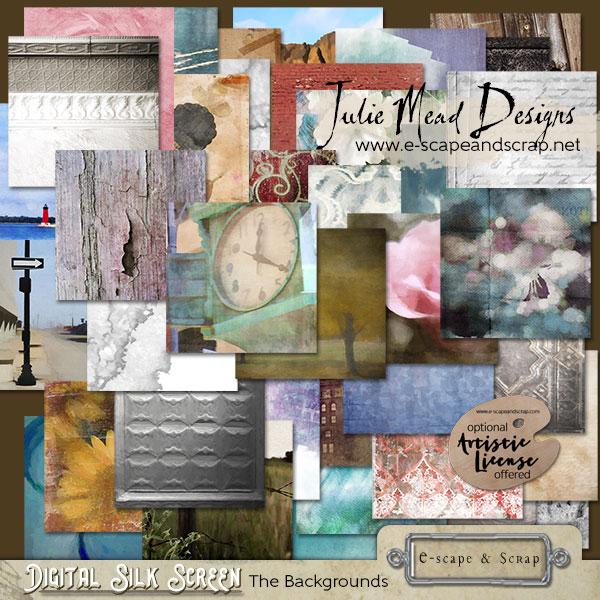 Digital Silk Screen - Backgrounds Deluxe by Julie Mead