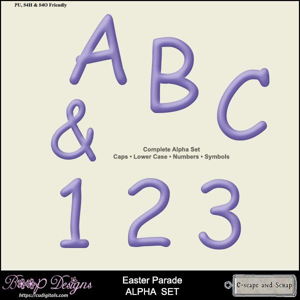 Easter Parade ALPHA - Monograms by Boop Designs