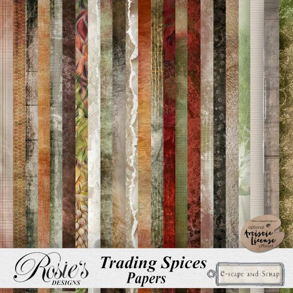 Trading Spices Papers by Rosie's Designs