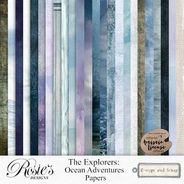 The Explorers Ocean Adventures Papers by Rosie's Designs