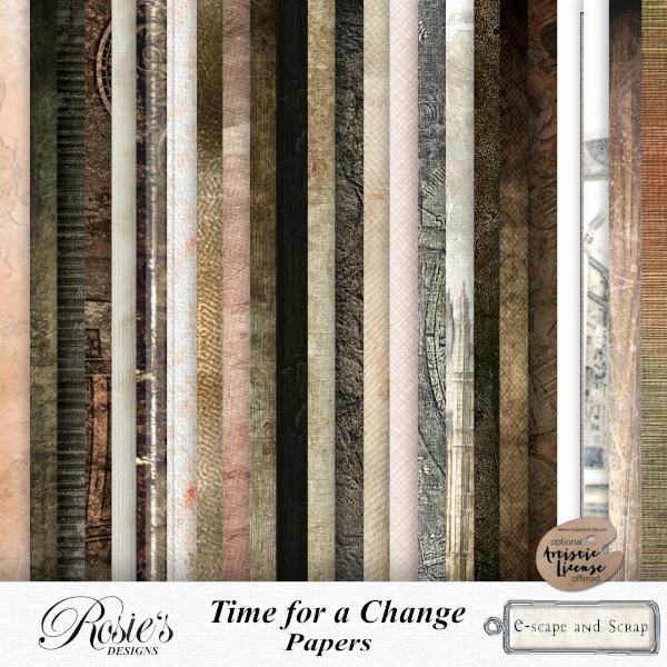 Time For A Change Papers by Rosie's Designs