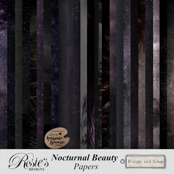 Nocturnal Beauty Papers by Rosie's Designs