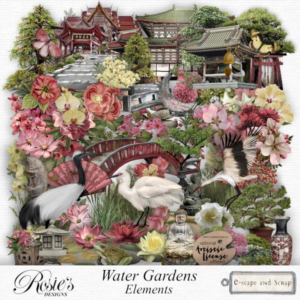 Water Gardens Elements by Rosie's Designs