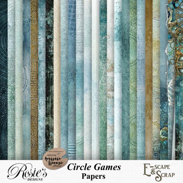 Circle Games Papers by Rosie's Designs